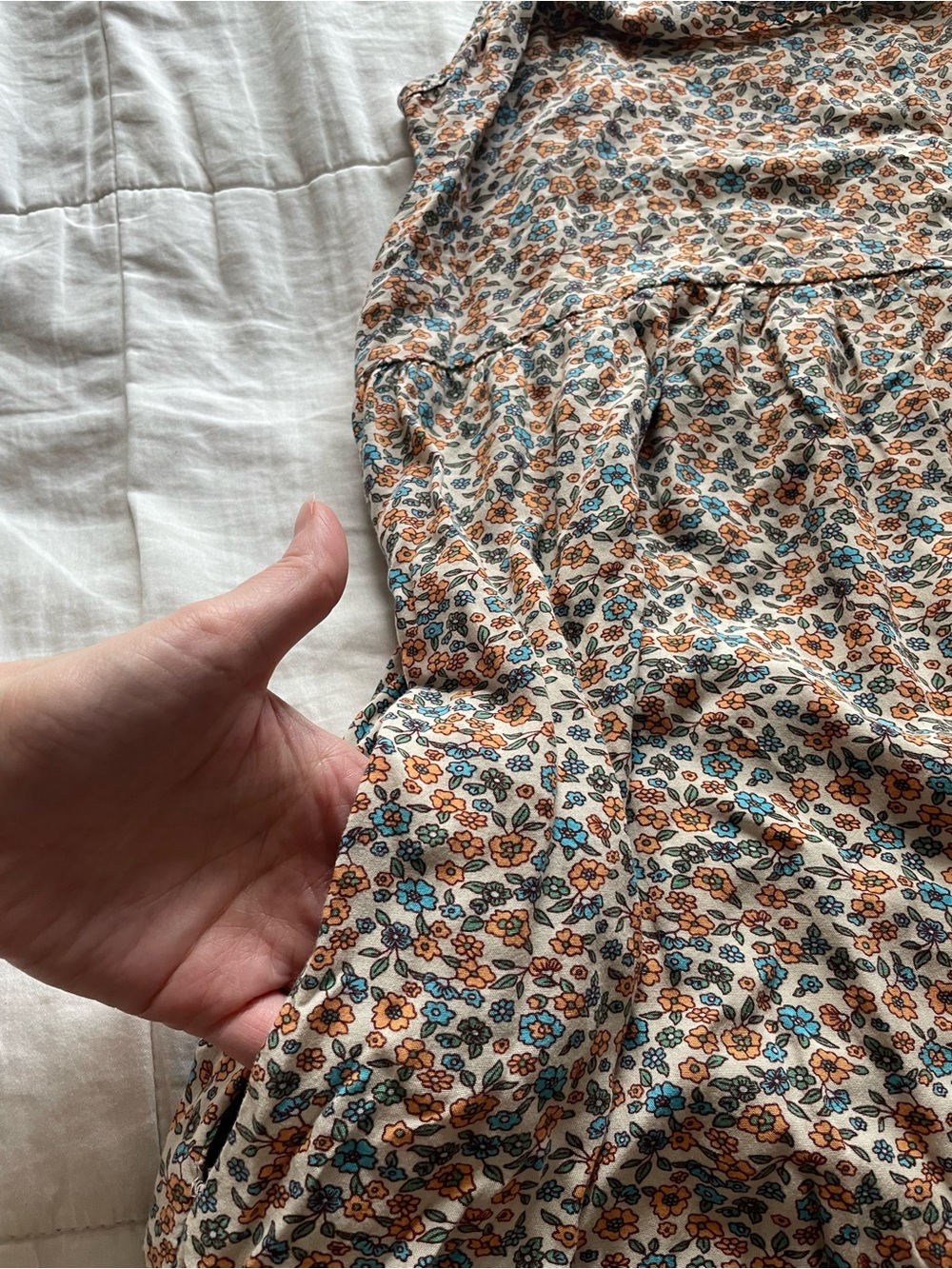 Natural Life Zoe Ditsy Floral Wide Leg Flare Jumpsuit Small Boho Festival Retro - Picture 4 of 8